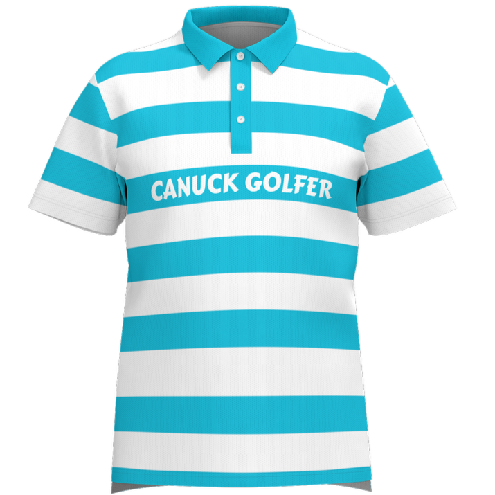 Canuck Golfer | Men’s  Eco-Friendly Performance Mesh Sports Polo Shirt – Breathable & Stylish - Back Only Print