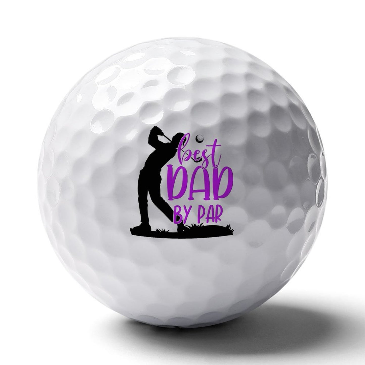 Best Dad By Par | Two-Layer Golf Ball – Fun Gift for Golf Dads