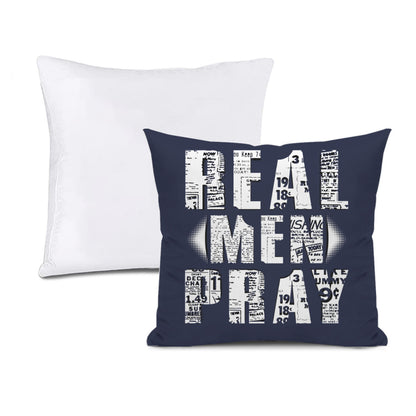 Cushion cover + pillow core (the same double-sided)｜Polyester - Real Men Pray - WHITE