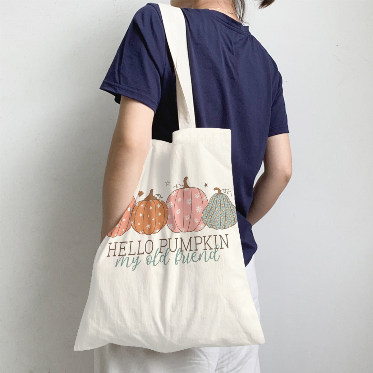 Hello Pumpkin My Old Friend - Linen Tote Shopping Bag