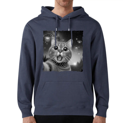 Funny UFO Cat Selfie - Unisex Soft 100% Cotton Sweatshirts and Hoodies