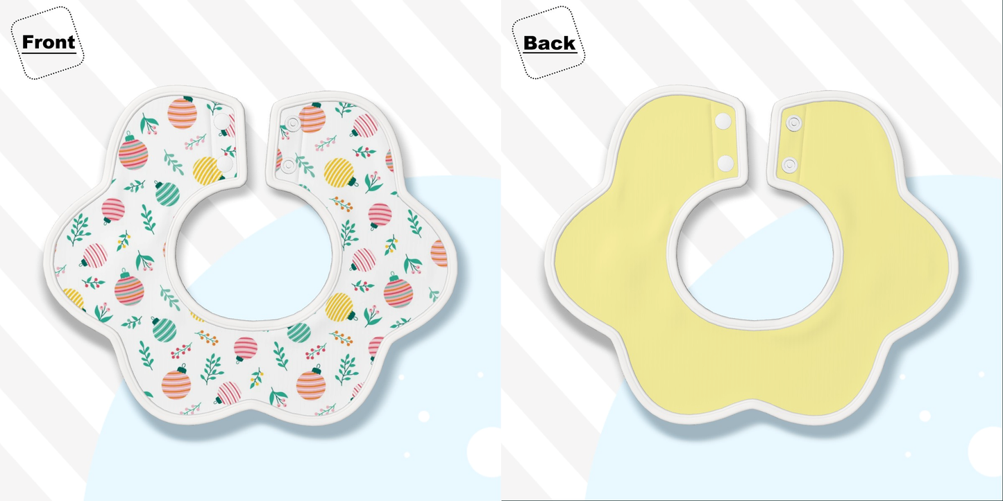 BOHO Festive - Soft Petal-Shaped Reversible Baby Bib – Cotton Comfort for Little Ones