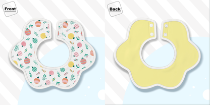 BOHO Festive - Soft Petal-Shaped Reversible Baby Bib – Cotton Comfort for Little Ones