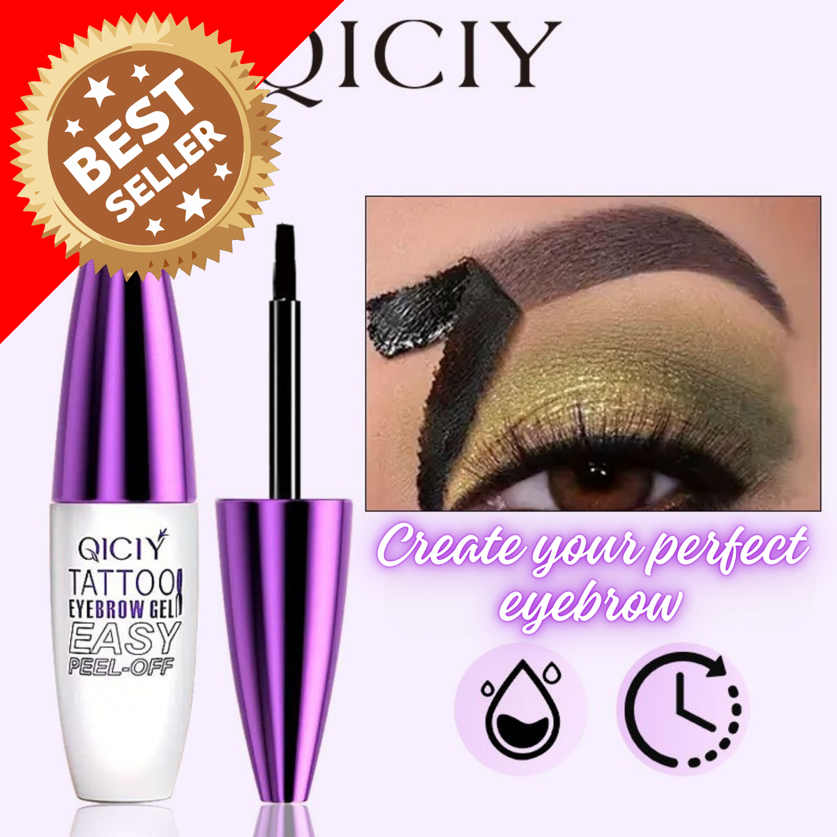 QICIY Peel-Off Tattoo Eyebrow Gel | Semi-Permanent Brow Tint