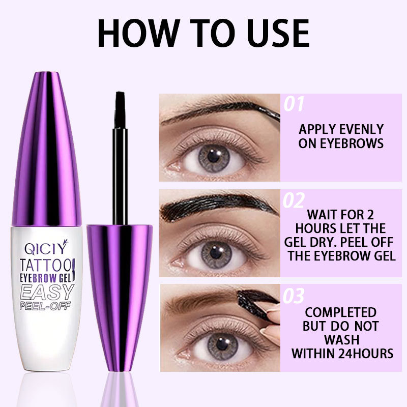 QICIY Peel-Off Tattoo Eyebrow Gel | Semi-Permanent Brow Tint