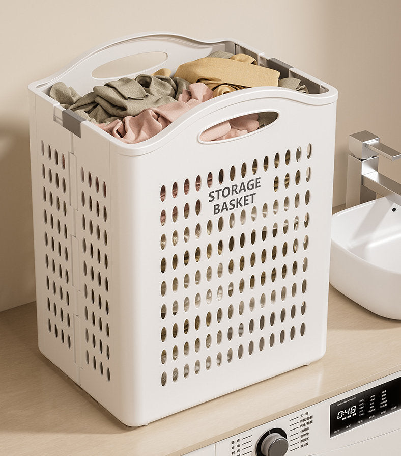 Collapsible Laundry Basket | Storage Bin with Wheels – Folds Flat, Rolls Smooth, Saves Space