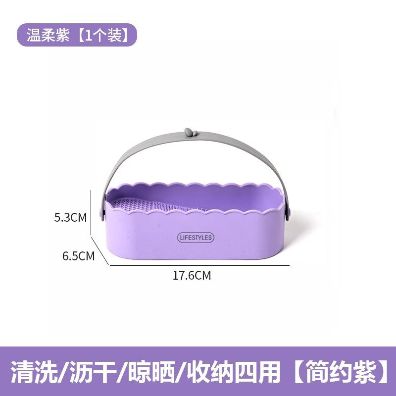 Blending Brush Stand and Cleaning Station | It's a Stand while you're blending and a cleanup station when you're done!