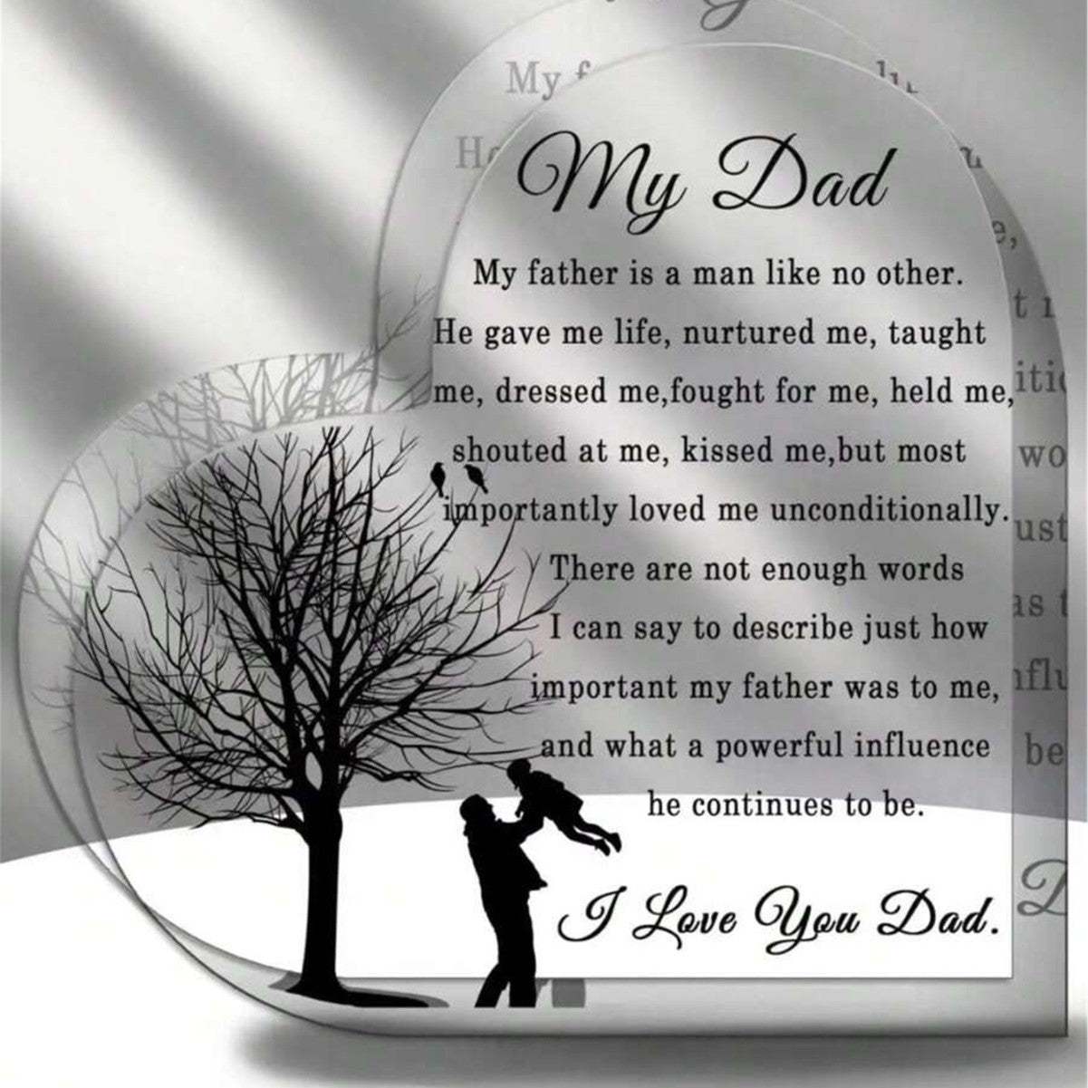 Gifts of Love | Transparent Acrylic Table Ornaments