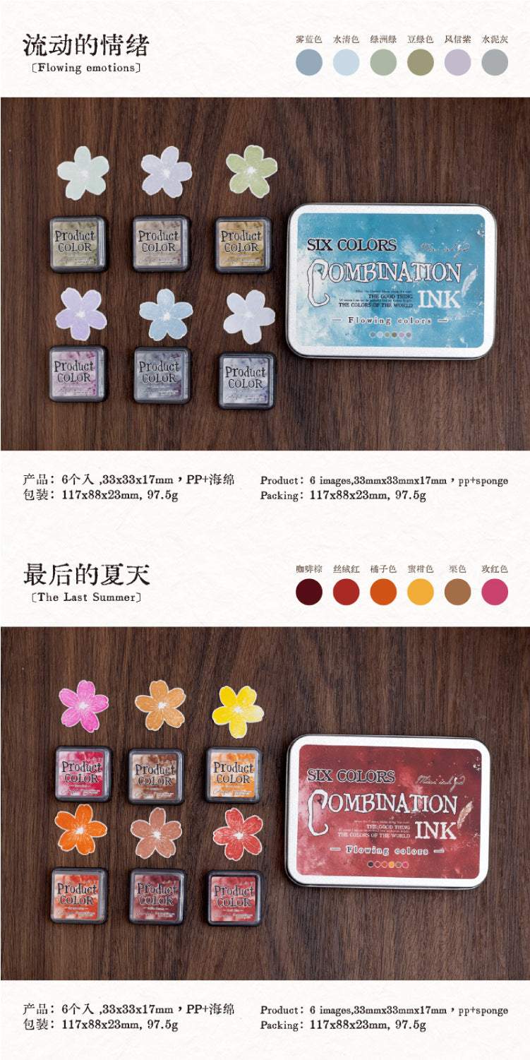 Yanji Distressed Inks | 6 inks in each case - Available in 4 different hues