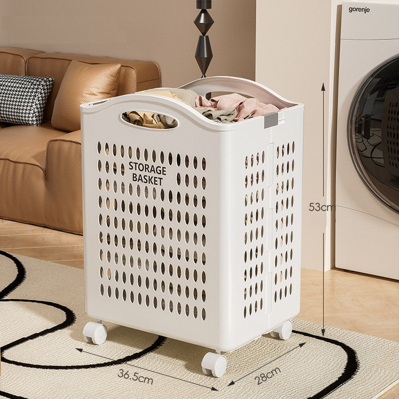 Collapsible Laundry Basket | Storage Bin with Wheels – Folds Flat, Rolls Smooth, Saves Space