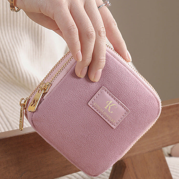 Layered Travel Jewelry Pouch | Soft 2-Sided Jewellery Organizer