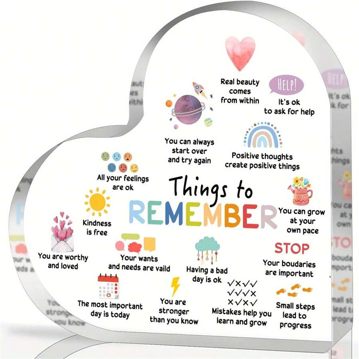 Gifts of Love | Transparent Acrylic Table Ornaments