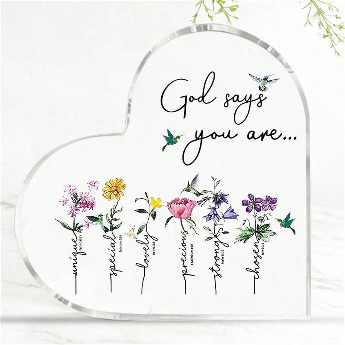 Gifts of Love | Transparent Acrylic Table Ornaments