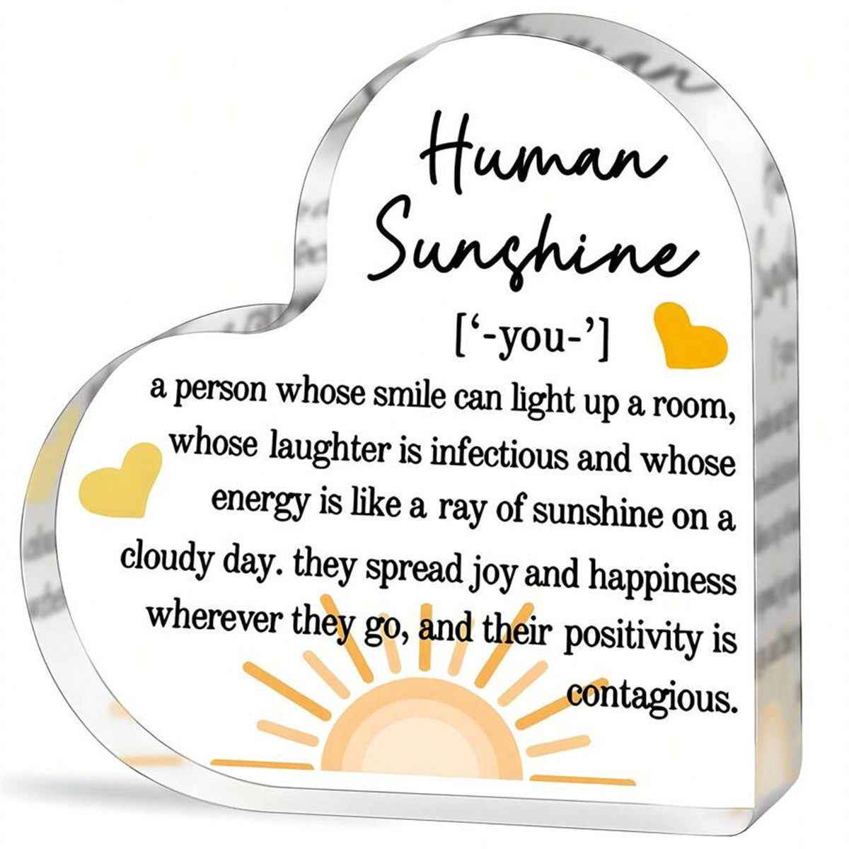 Gifts of Love | Transparent Acrylic Table Ornaments