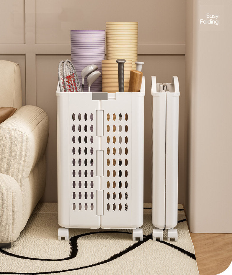 Collapsible Laundry Basket | Storage Bin with Wheels – Folds Flat, Rolls Smooth, Saves Space