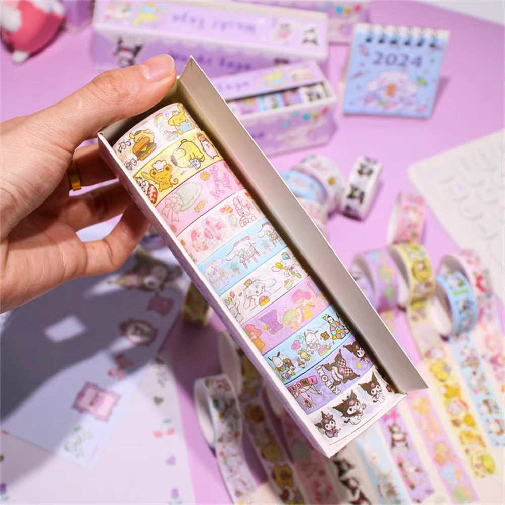 10 Rolls of Washi Tape | Capybara and Cartoon Designs to Choose From