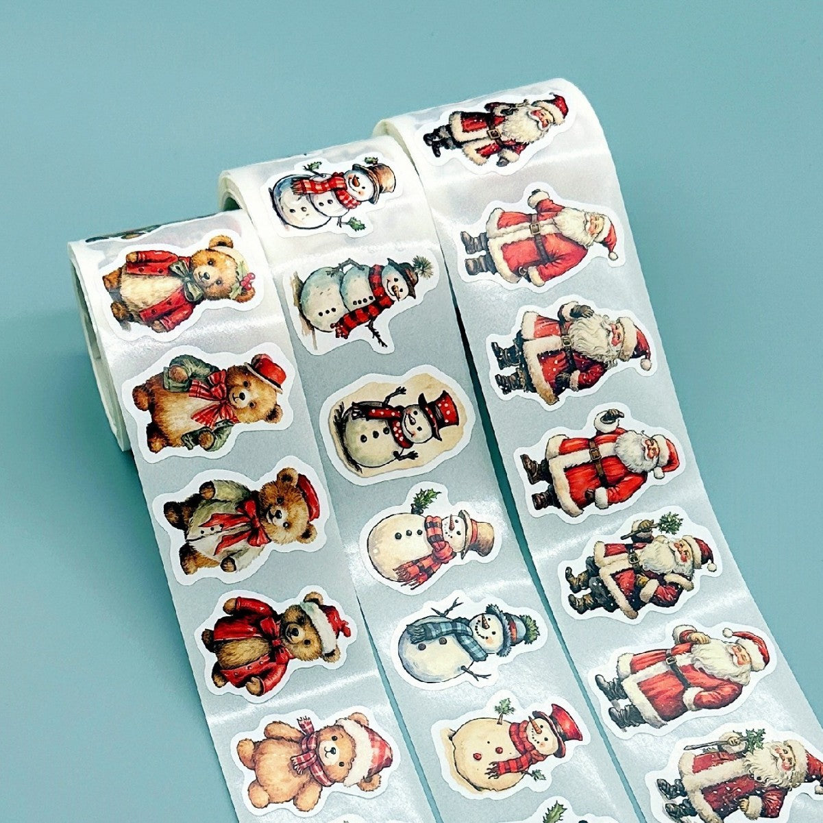 Christmas Stickers | Self-adhesive Gift Decorations - 250 stickers/roll