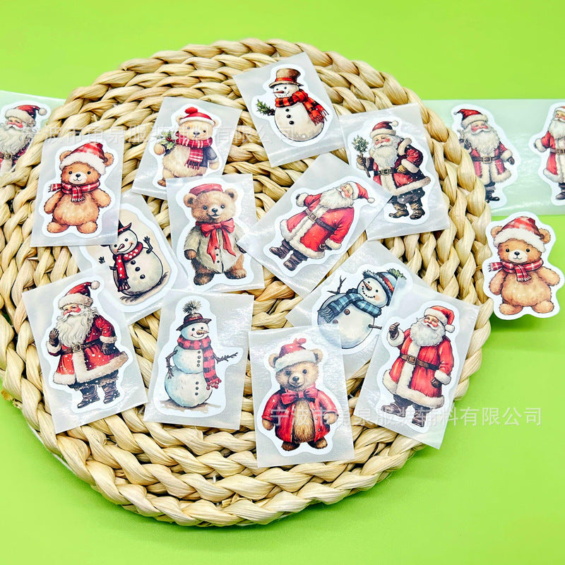 Christmas Stickers | Self-adhesive Gift Decorations - 250 stickers/roll