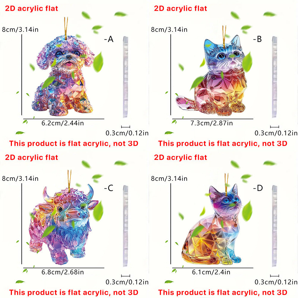 Crystal Looking Hanging Ornaments | Acrylic Car or Tree Decorations