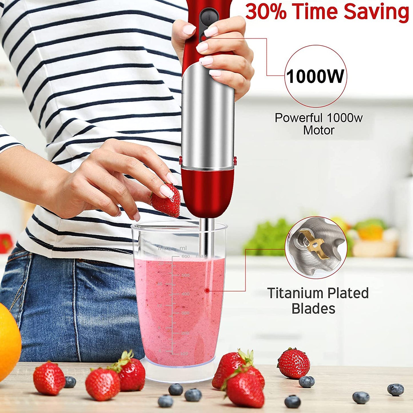 Immersion Blender Set | 1000W Power  Compact Kitchen Workhorse