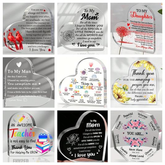 Gifts of Love | Transparent Acrylic Table Ornaments