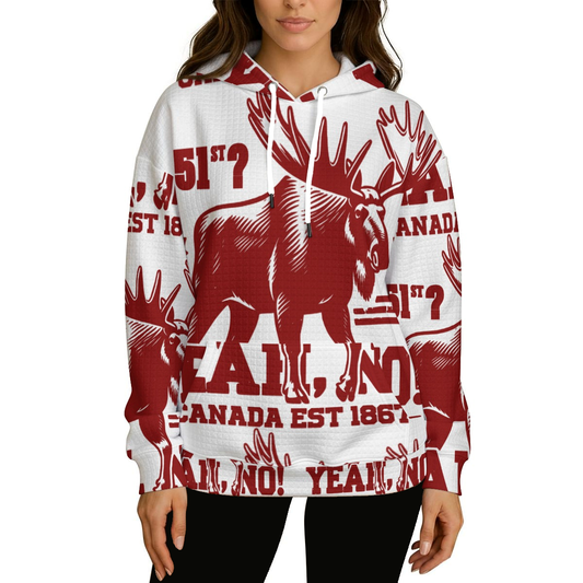 51st? Yeah, No! | Women's Waffle Knit Hoodie - Warmth Meets Everyday Style