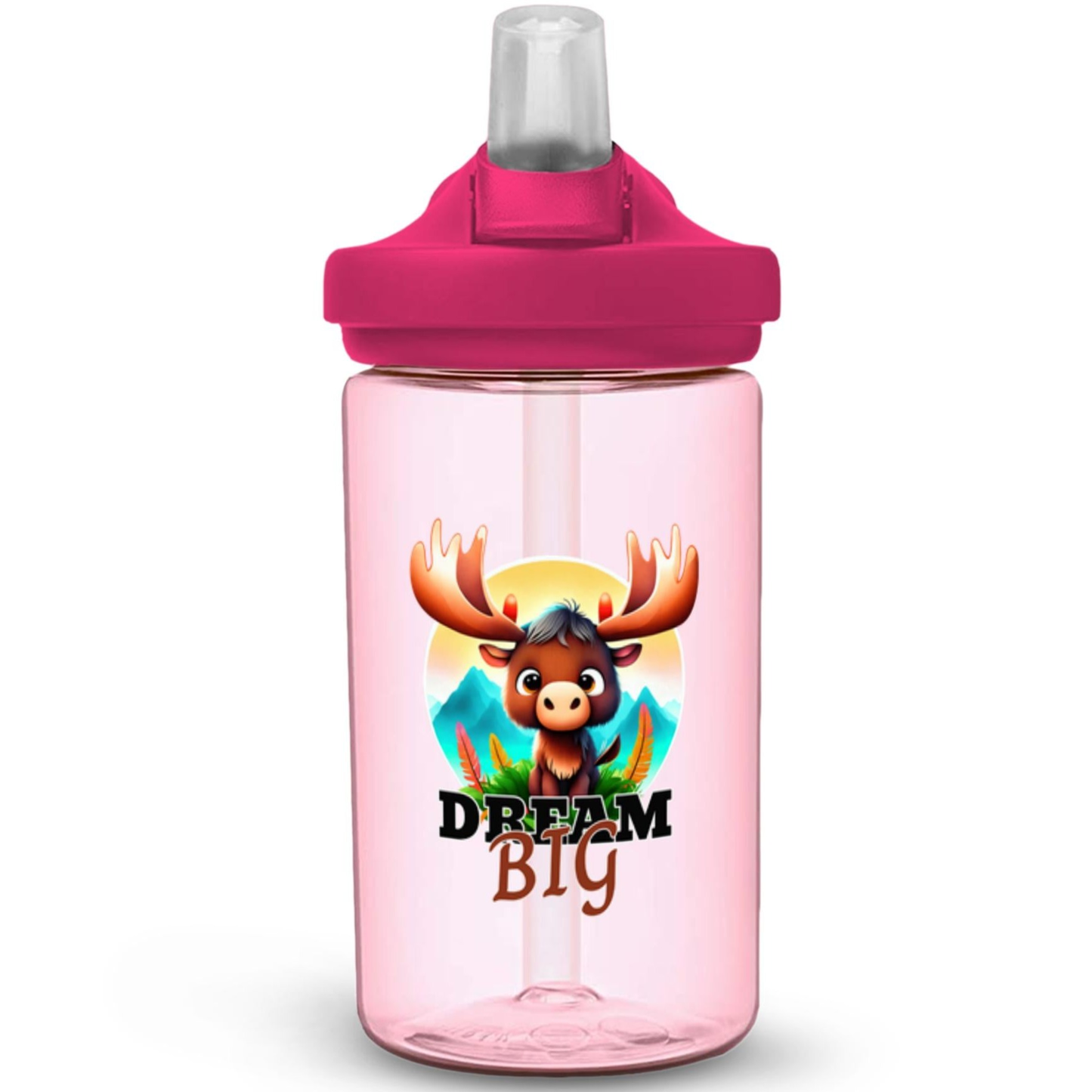 Dream Big Moose Water Bottle by CamelBak Eddy®+ Kids - 14oz Water Bottle