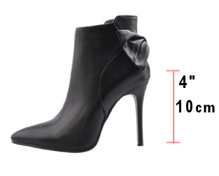 The Siren Back-Bow Stiletto Ankle Boot | Inclusive Sizes CN 34-48
