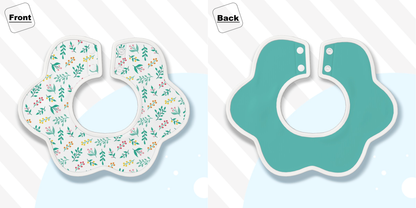 BOHO Festive - Soft Petal-Shaped Reversible Baby Bib – Cotton Comfort for Little Ones