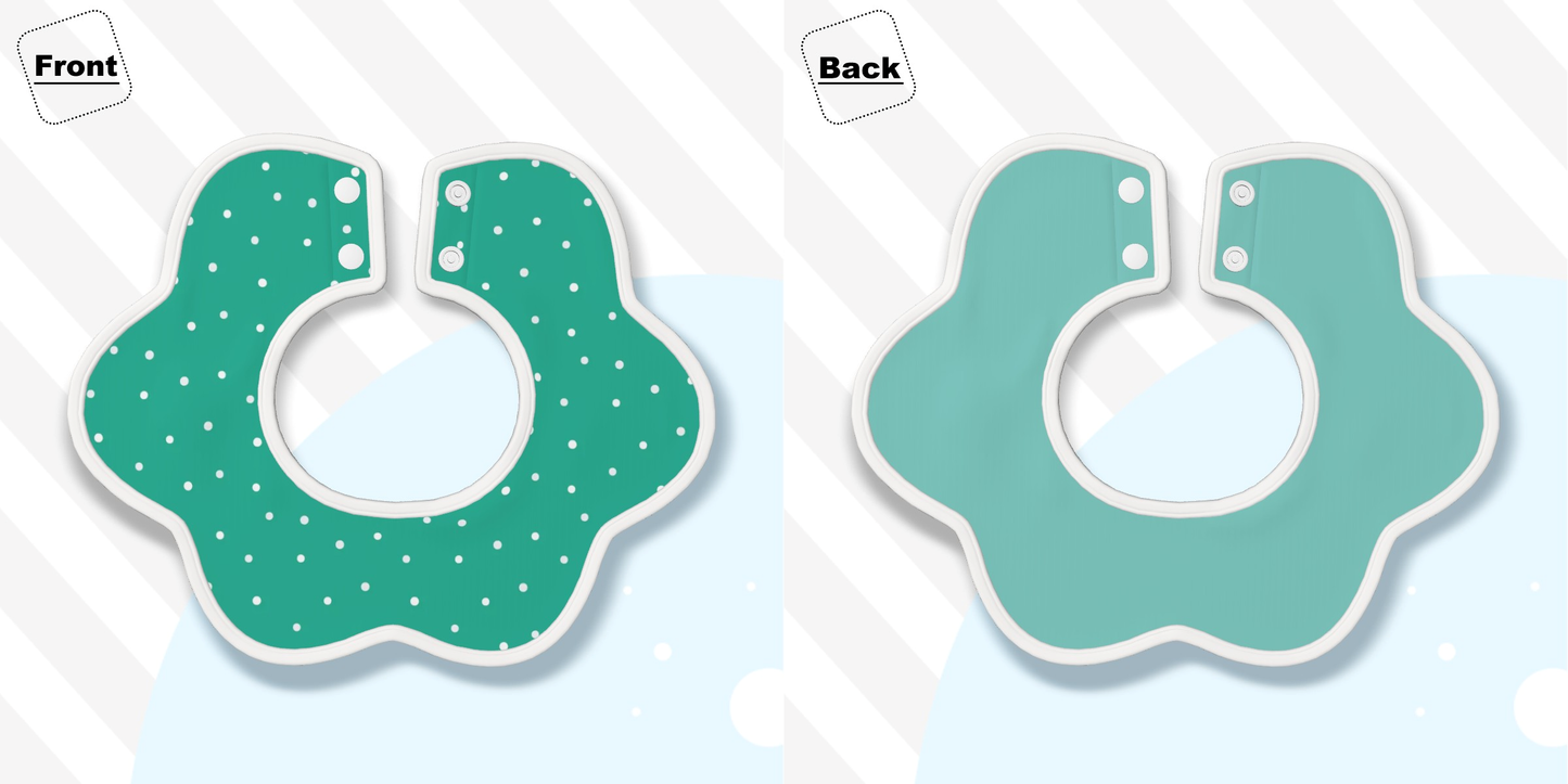 BOHO Festive - Soft Petal-Shaped Reversible Baby Bib – Cotton Comfort for Little Ones