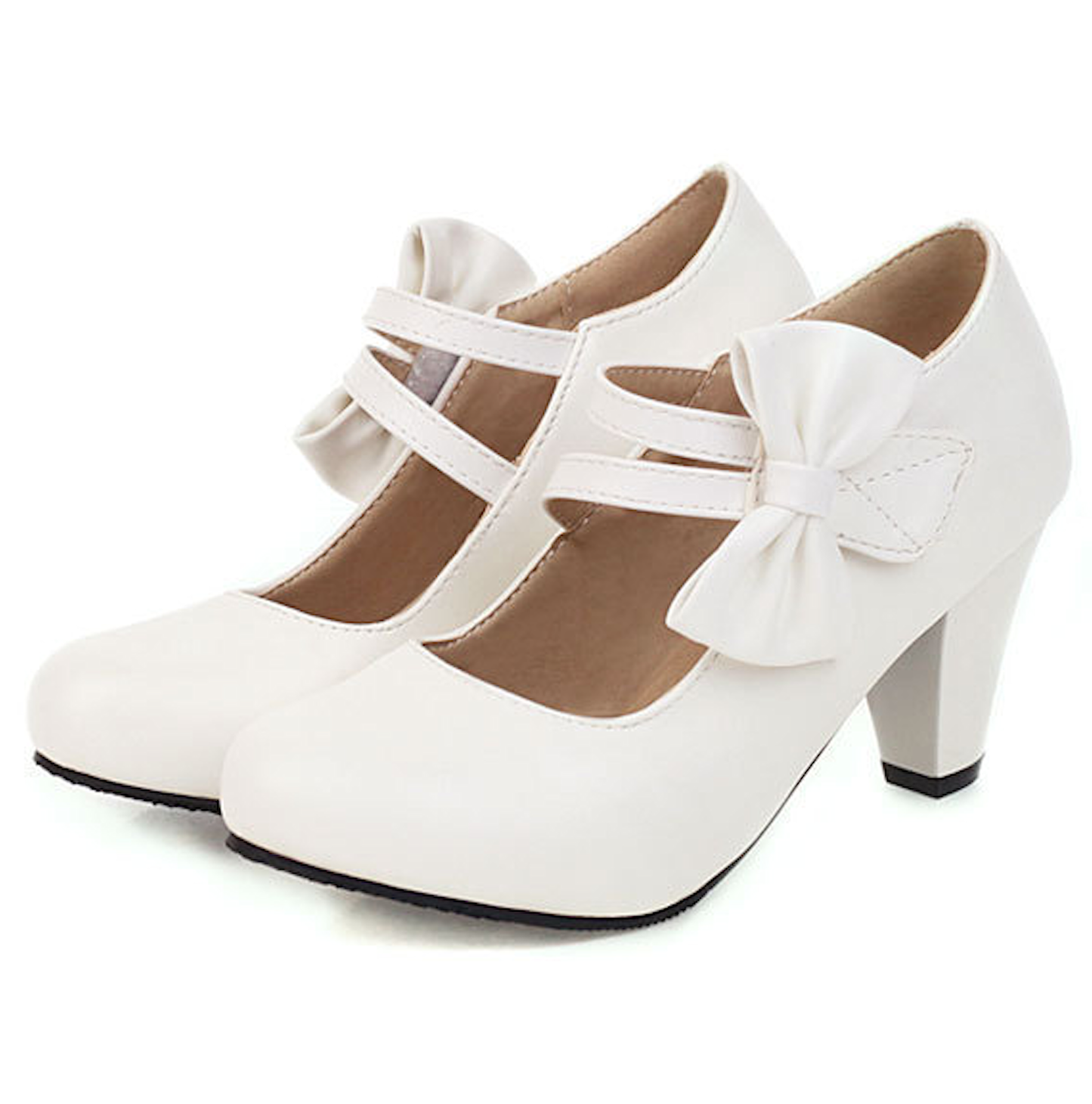 Vintage Bowknot Mary Jane Pumps | Extended Sizes (34-48)