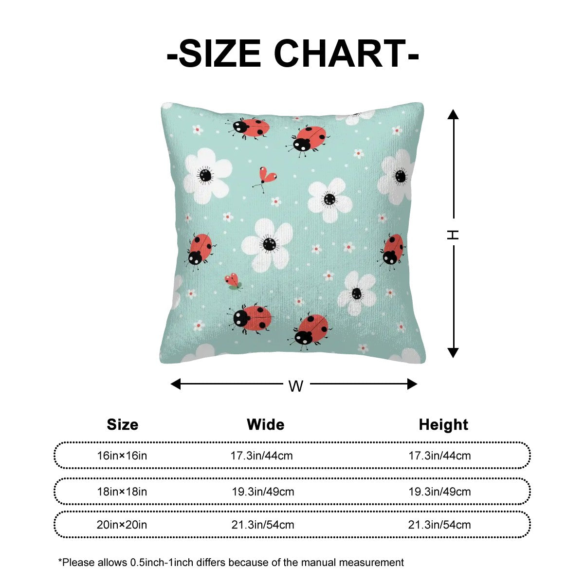 Lovely Ladybugs - Corduroy Throw Pillow Covers (Double-Sided Design)