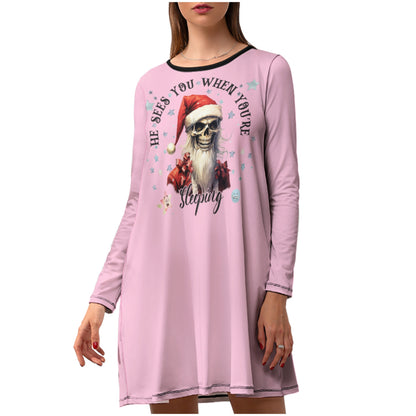 Women's Long Sleeve Nightshirt - Many Designs to Choose From