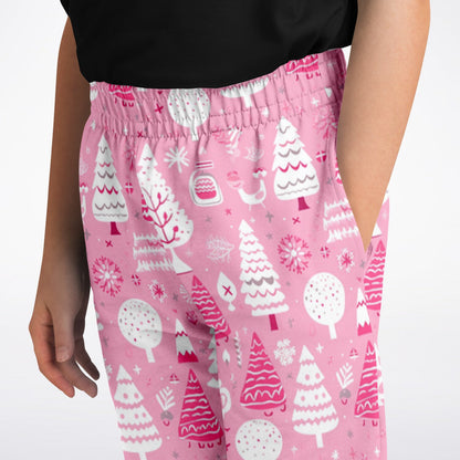 Pink Winter Wonderland - Fashion Kids/Youth Jogger - AOP