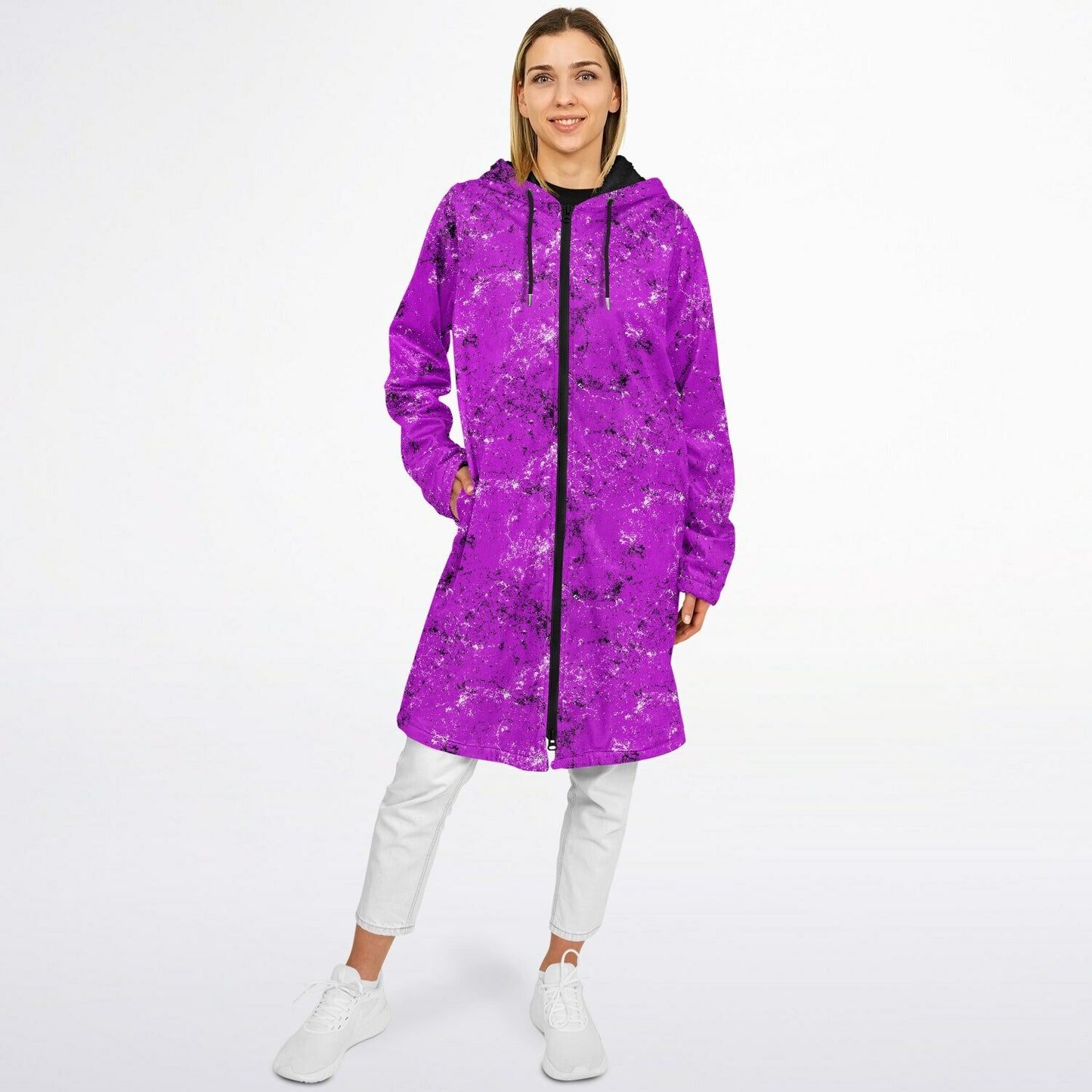 Grunge Zipper Cloak | Stylish, Warm, and Functional - Magenta