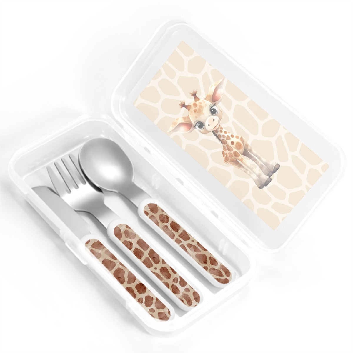 African Safari Children's Stainless Steel Cutlery Set – Safe, Durable, and Adorable