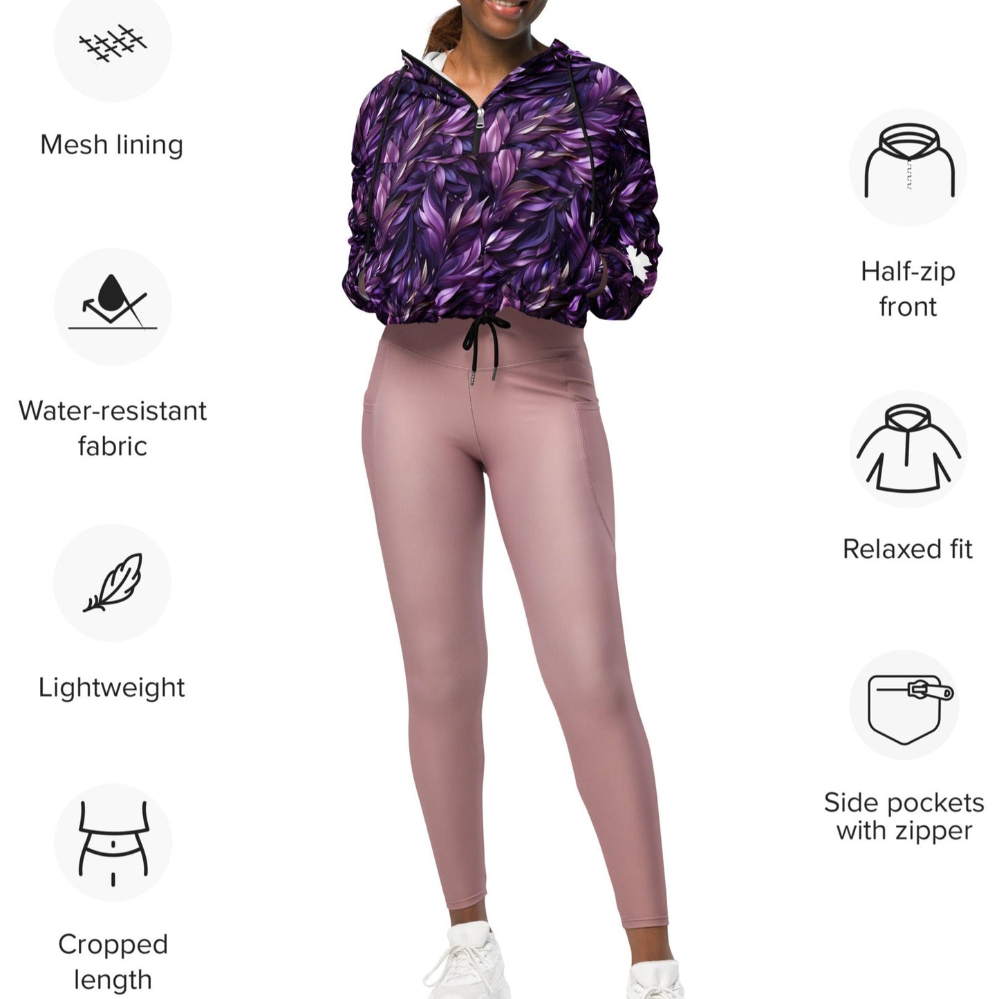 Glorious Purple CANADA - Women’s Cropped Windbreaker