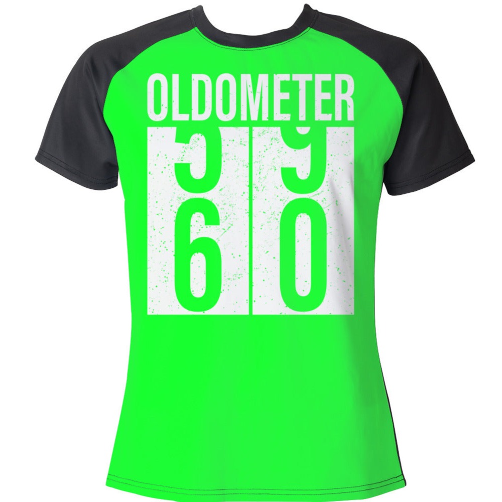 Oldometer 59->60 Women's Raglan Short Sleeved T-Shirt