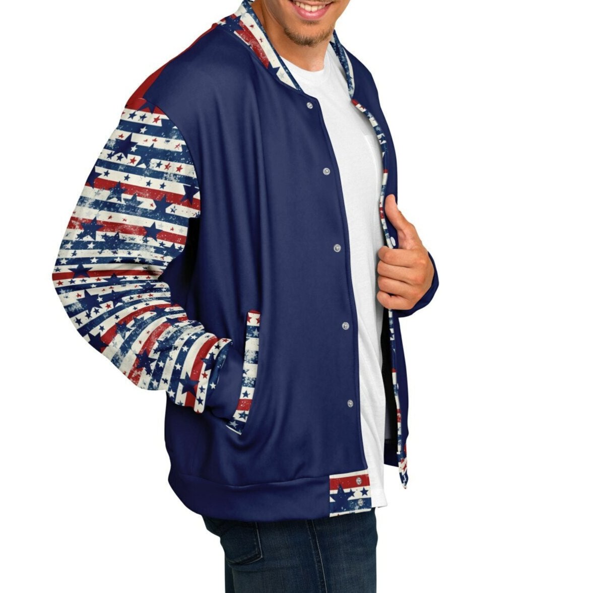 Retro US-EH - Premium Heavyweight Baseball Jacket – Unique Design, Comfort & Style