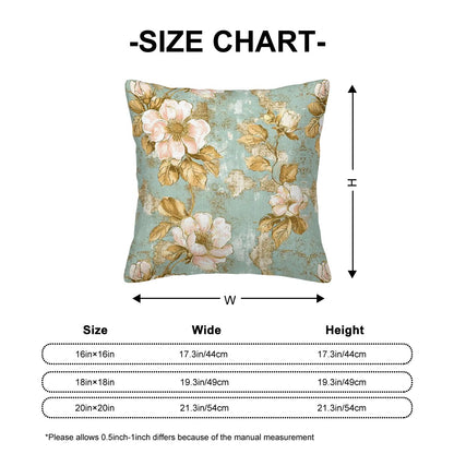 Vintage Flowers - Corduroy Throw Pillow Covers (Double-Sided Design)