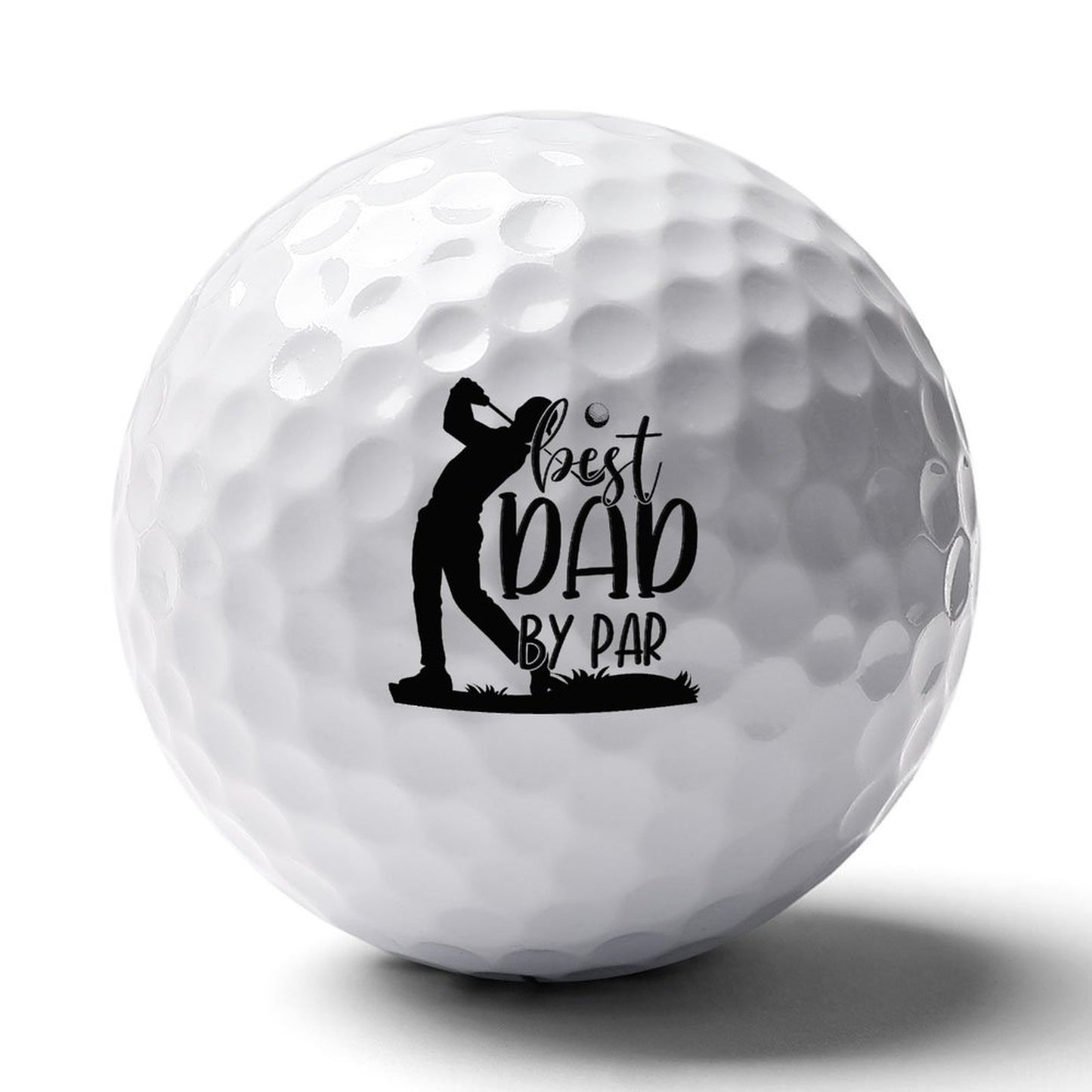 Best Dad By Par | Two-Layer Golf Ball – Fun Gift for Golf Dads