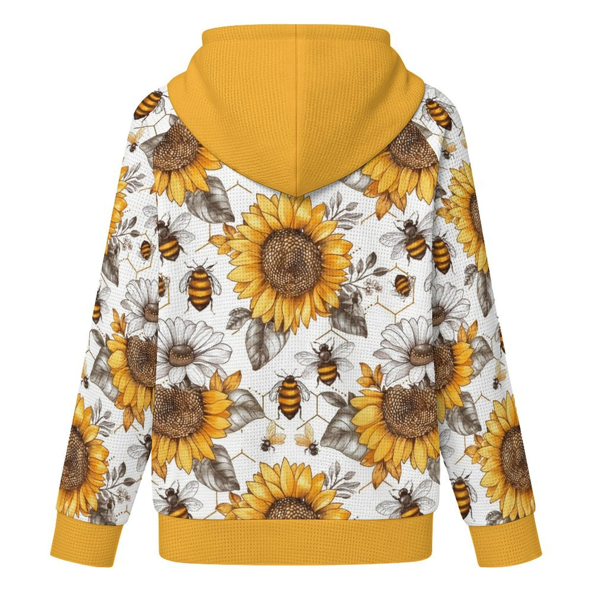 Sunflowers & Bees | Hoodie Zipper Sweater