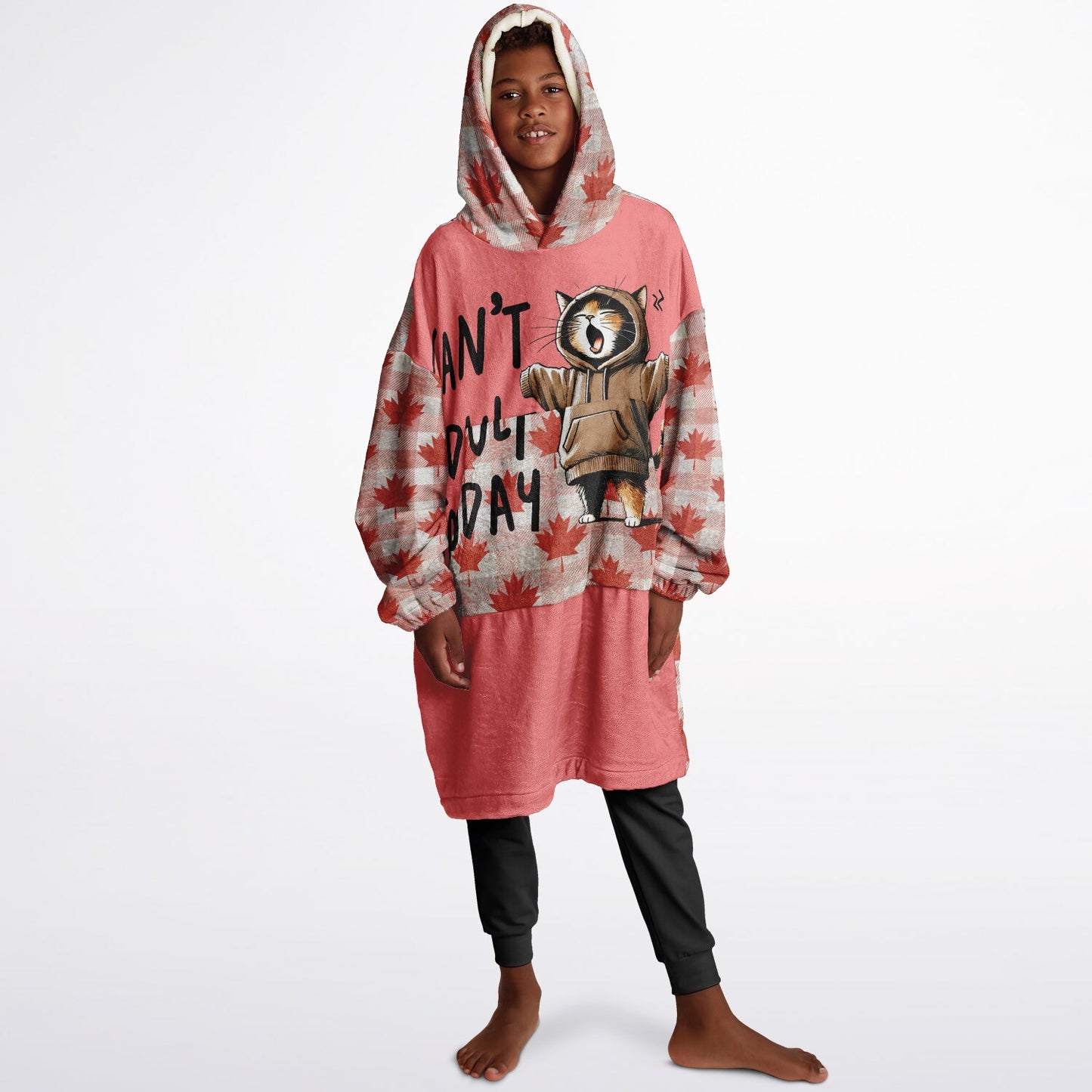 Can't Adult Today | Youth Oversized Snug Blanket Hoodie – Cozy Comfort for Youth & Petite Adults