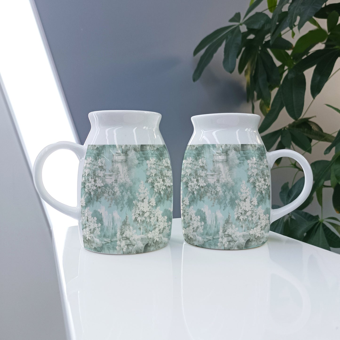 Mint Toile 450 ml Milk Vase