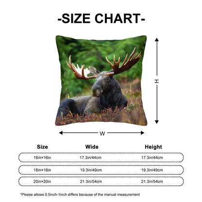 Majestic Moose - Corduroy Throw Pillow Covers with Core (Double-Sided Design)