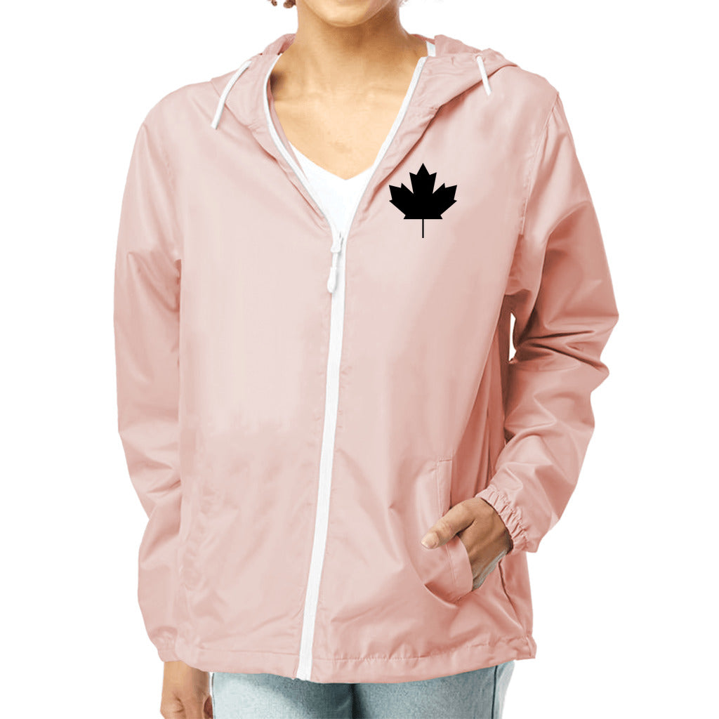 O Canada - Unisex Lightweight Windbreaker Full-Zip Canadian Maple Leaf Jacket