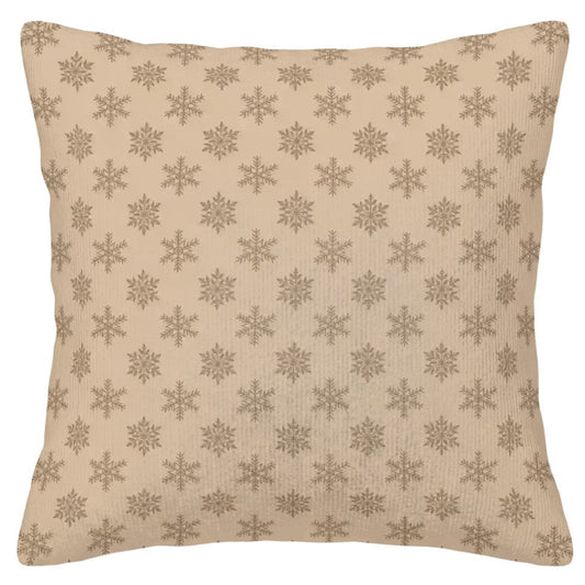 Snowflake - Diamond Pattern Corduroy Throw Pillow Covers (Double-Sided Design)