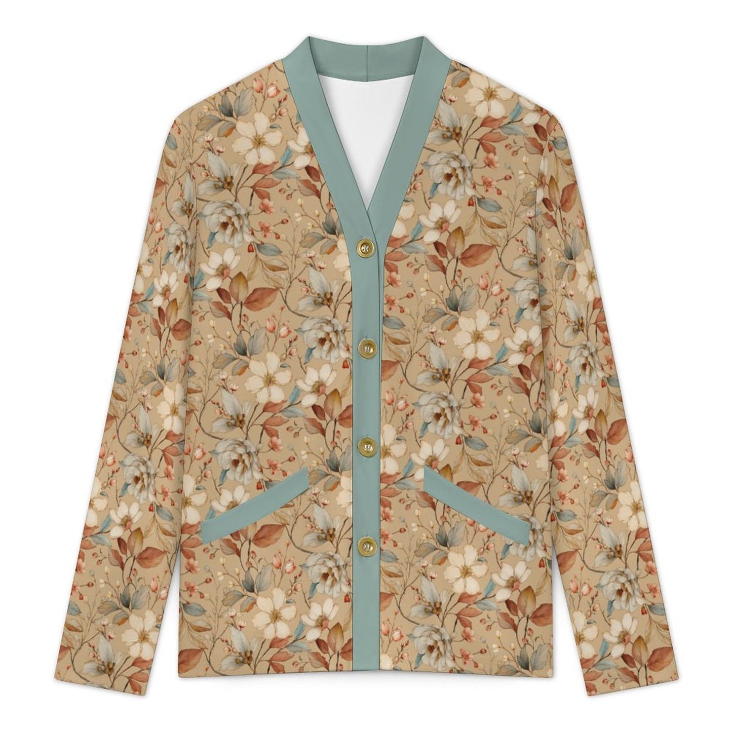 Camel Green 170gsm Women's Lightweight Cardigan