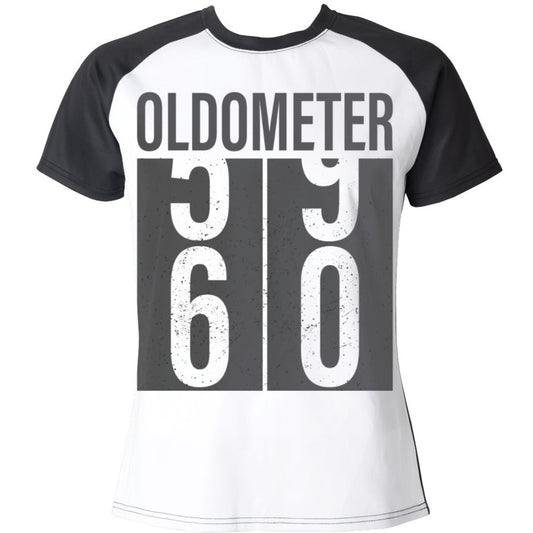 Oldometer 59->60 Women's Raglan Short Sleeved T-Shirt