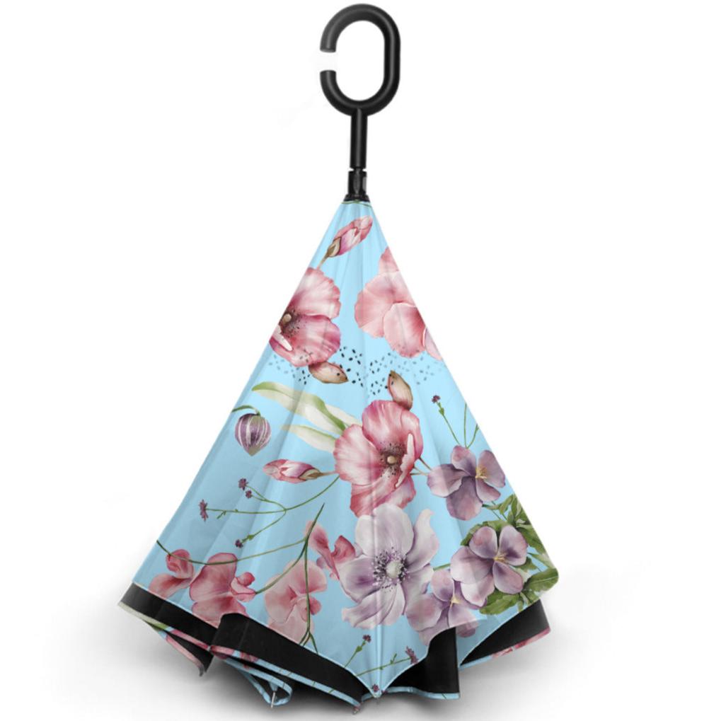 Flower Garden - Beautiful Reverse Close Umbrella